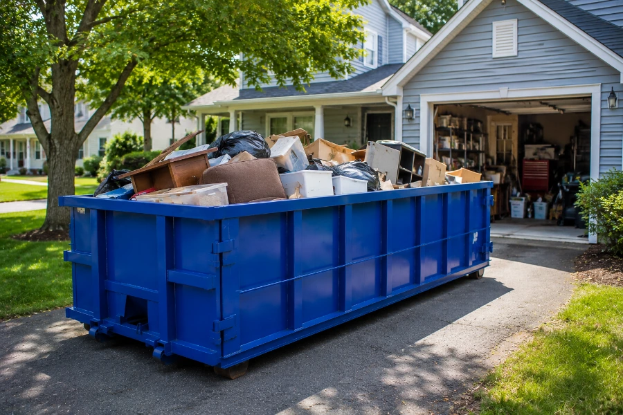 Dumpster rental for garage cleanouts